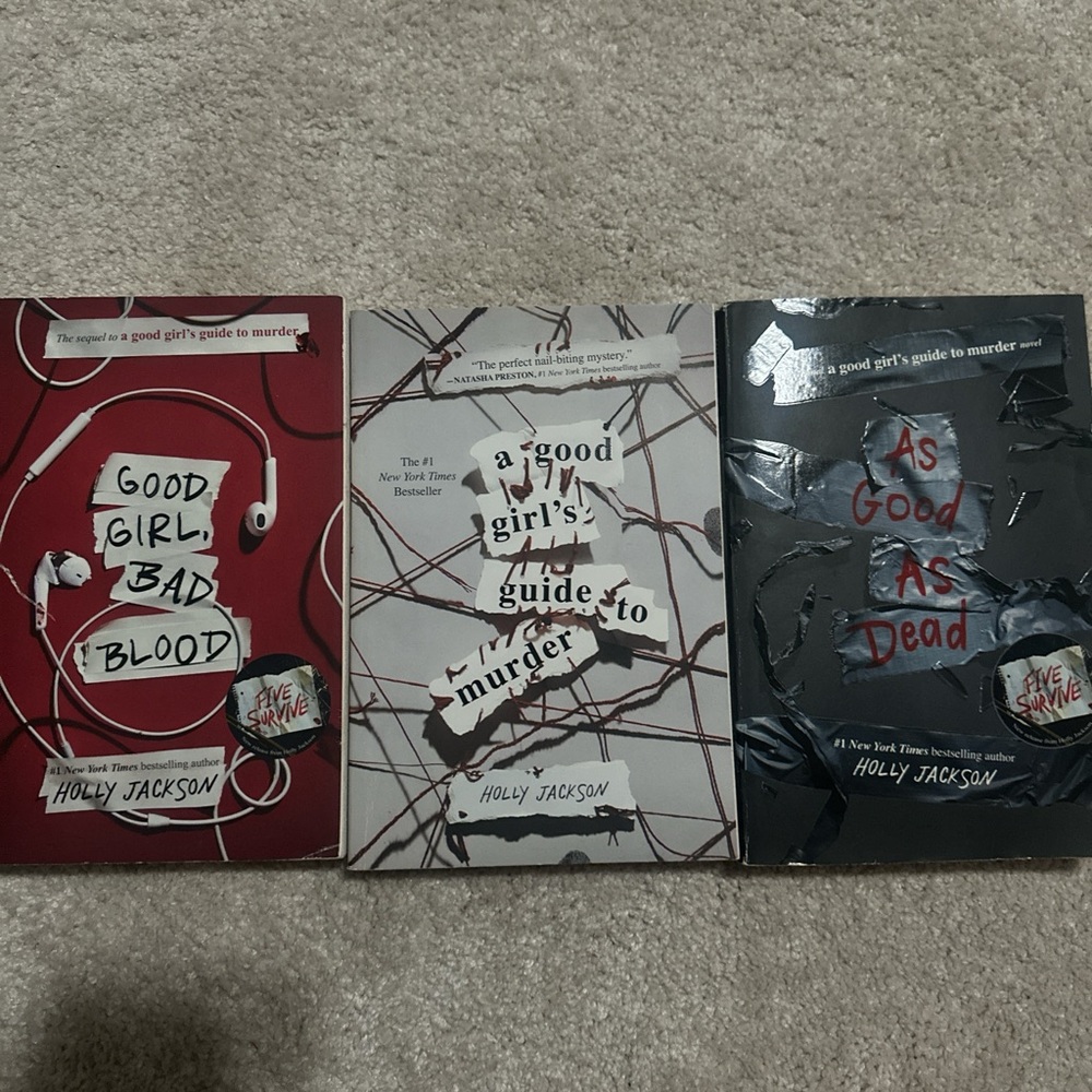 Holly Jackson 'A Good Girl's Guide' Trilogy - Red, White, Black Covers